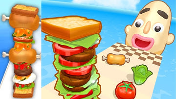 Sandwich Runner 3D -Gameplay Walkthrough- Level 9-10 (IOS, Android)