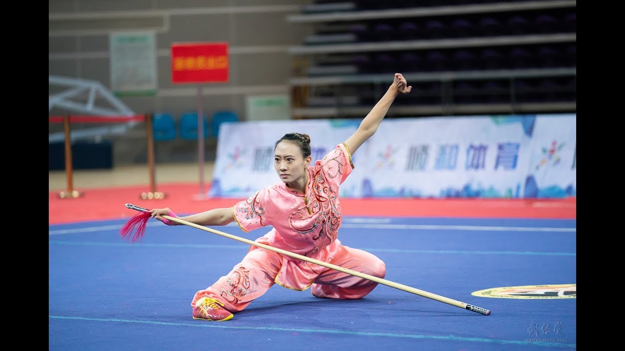 Women's Qiangshu 女子枪术 第2名 山西队 姚  洋 9.66分 shan xi yao yang