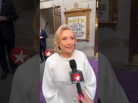 Hillary Rodham Clinton discusses producing her first Broadway musical SUFFS on opening night.