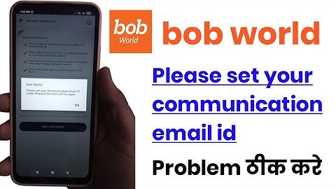 please set your communication email I