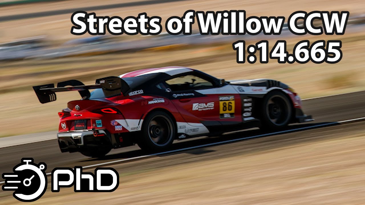 Streets of Willow CCW 1:14.665 - PhD Racing Toyota Supra #TA90