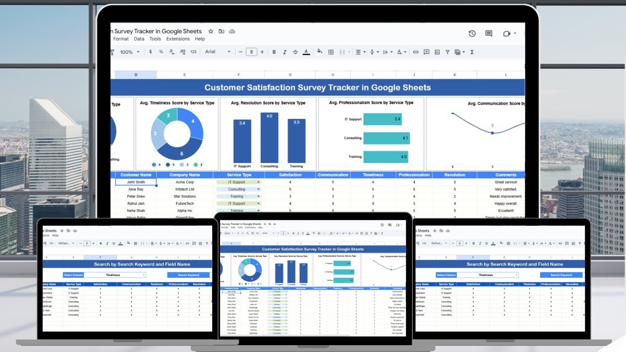 Customer Satisfaction Survey Tracker in Google Sheets - YouTube
