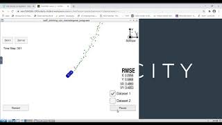 Tracking a vehicle using Extended Kalman Filter with sensor fusion screenshot 4