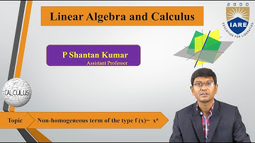 Non - Nomogeneous Term of the Type f x =  xn by Mr.P Shantan Kumar