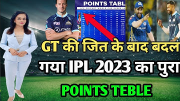 IPL 2023 today points table//Mi Vs GT after match points table//IPL 2023 points table
