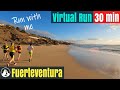 2022  fuerteventura jandia playa  morro jable   vido pour le tapis roulant  virtual run 13