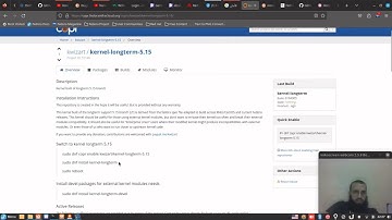 long term kernel/linux-lts installation on fedora