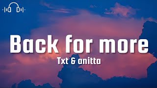 TXT (TOMORROW X TOGETHER) & ANITTA-BACK FOR MORE (lyrics)