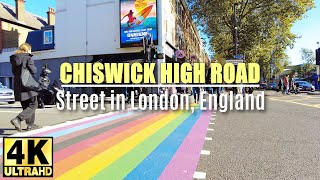 Walking tour at Chiswick high road | London borough of Hounslow | 4K