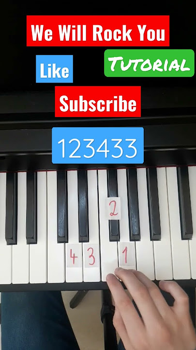 We Will Rock You tutorial on piano #shorts #piano #tutorial #wewillrockyou