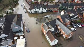 Storm Henk brings huge flood to Quorn village centre, White Horse & Royal Oak pubs. 3rd January 2024