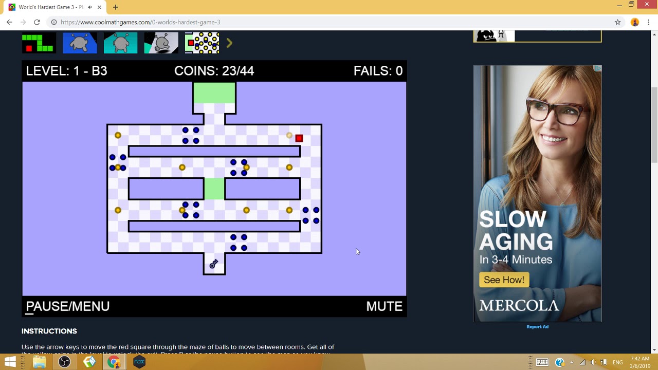 BEATING WORLD�S HARDEST GAME 3 Level 1 YouTube BEATING WORLD�S HARDEST GAME 3 Level 1 YouTube