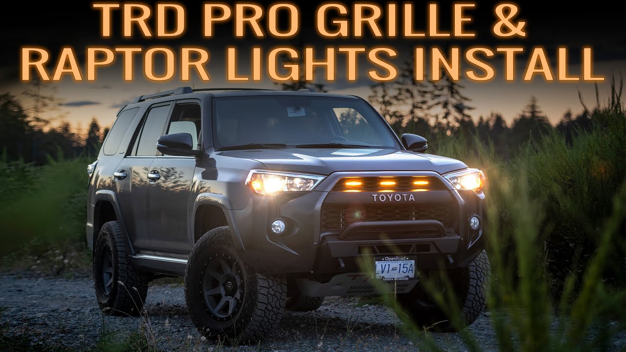 The Best Replica TRD Pro Grille and Raptor Lights Install - 5th Gen 4Runner