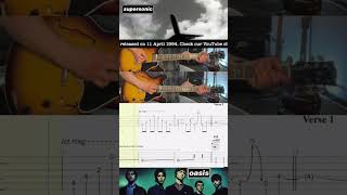 Supersonic - Oasis - Lead &amp; Rhythm - Guitar Lesson - Rolling Tab - Demonstration  #oasislive