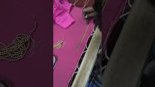 Aari work process for a design blouse. #aariwork #aaribusiness #embrodering #weddingblouse
