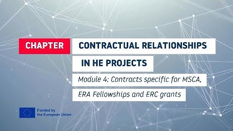 HORIZON EUROPE Contracts: M4 MSCA, ERA Fellowships, ERC