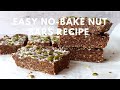 Easy healthy no bake nut bars recipe gluten free refined sugarfree  oil free