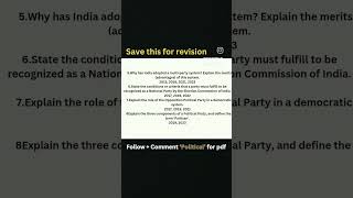 save this revision for class 10th