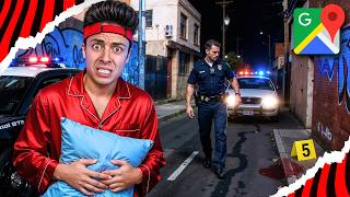 SPENDING THE NIGHT IN BIZARRE PLACES ON GOOGLE MAPS! screenshot 4