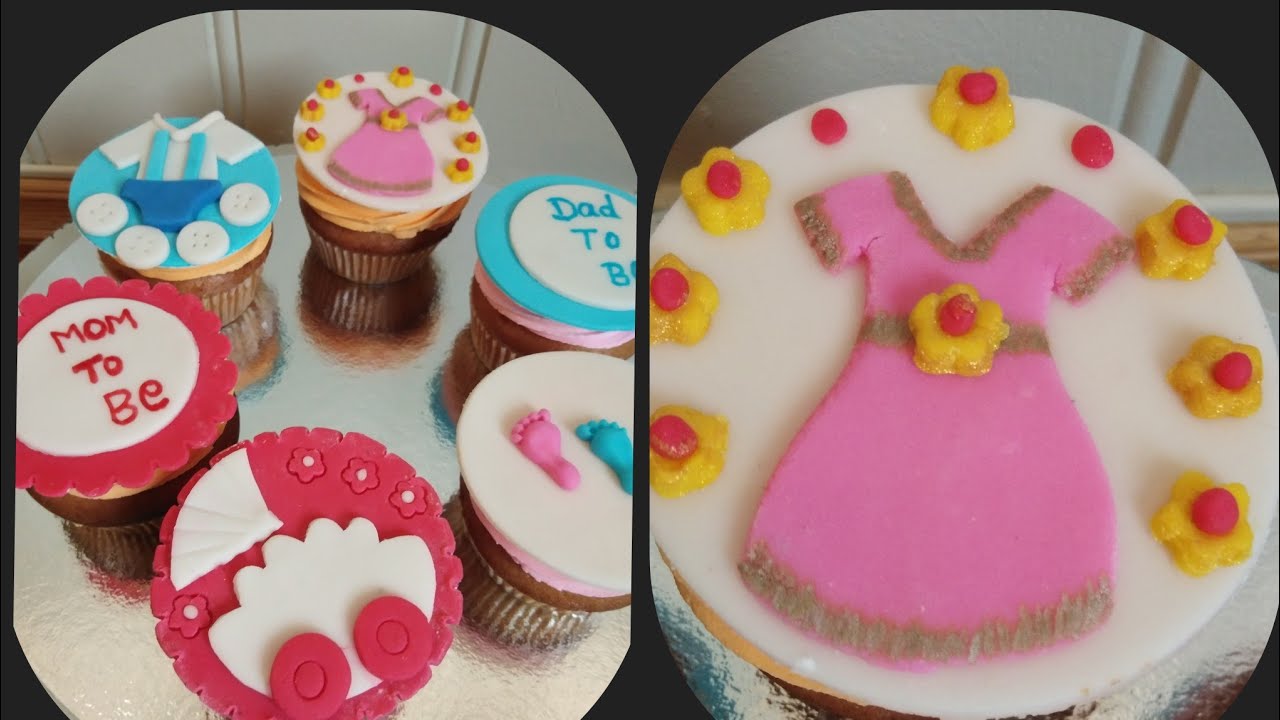 Baby shower cup cakes design ideas.