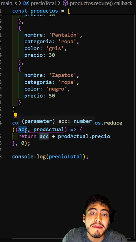 Método reduce en JavaScript #javascript #codigo #programacion #reduce # ...