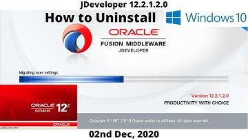 How to Uninstall Oracle JDeveloper 12c | 12.2.1.2.0 | ADF 8K