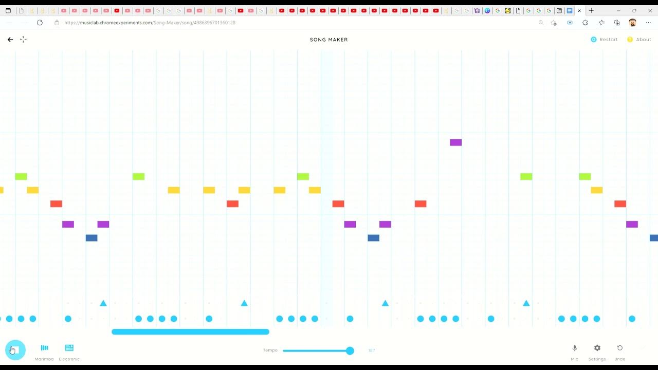 Chrome Music Lab song maker believer imagine dragons YouTube