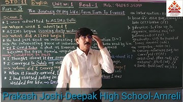 The Journey Of My Life: From Earth To Everest/Unit 1 Read-1/Part-3/STD 11/English (S.L.)