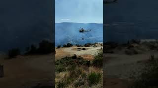 Helicópteros en el incendio de Casaio