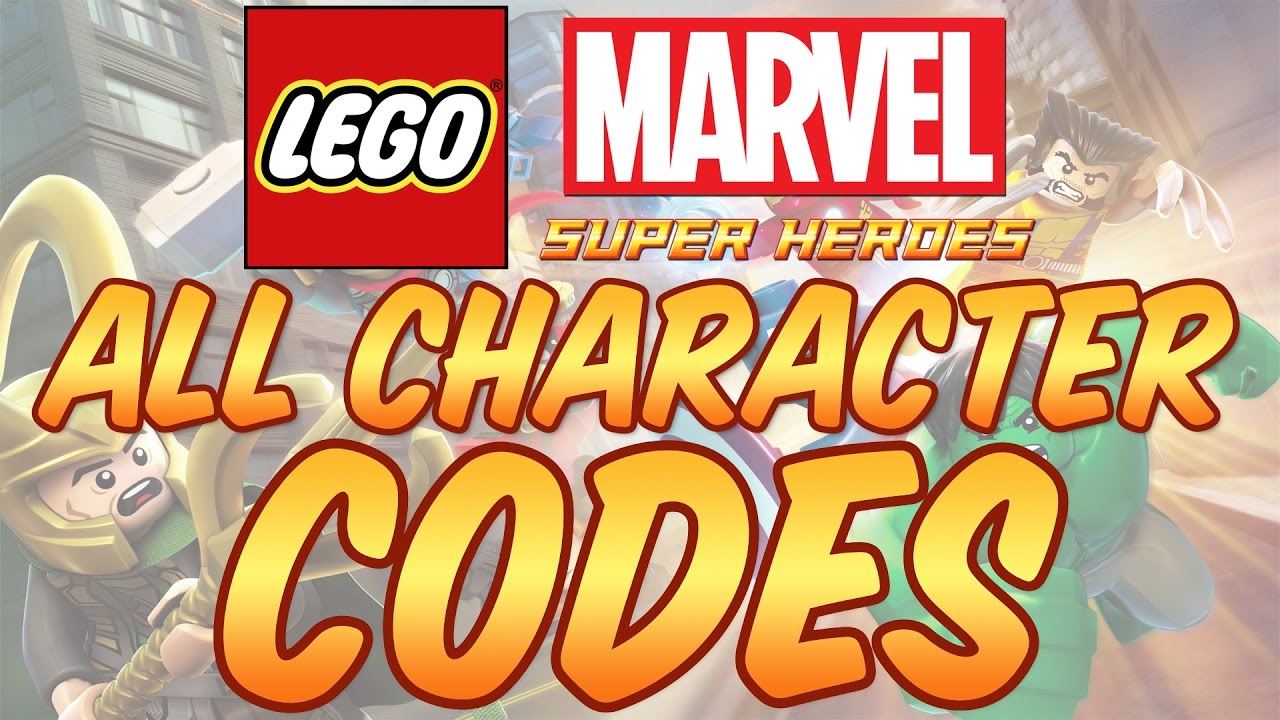 Narabar Ansættelse Støv Lego Marvel Super Heroes - All Character Codes - YouTube