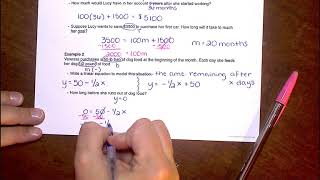 Constant Increase/Decrease Situations (Linear Functions)