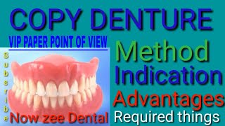 How we can make a copy denture ( Duplicate denture ) in LABORTARY step by step THEORY ( ZEE DENTAL )