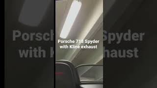 Porsche Spyder startup w/ Kline exhaust