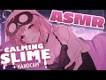 Calm asmrplaying with slime  soft whispers handcam