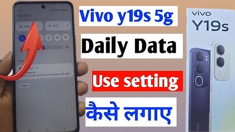 Vivo Y19s 5g Check Wifi and Data Usage || Data usage setting || How to check daily data usage| vivo