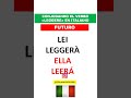 CONJUGANDO EL VERBO LEGGERE EN FUTURO EN ITALIANO