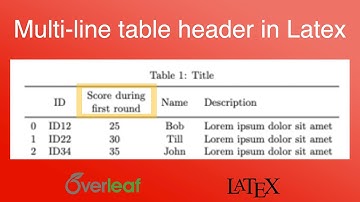 Multi-line header in Latex table