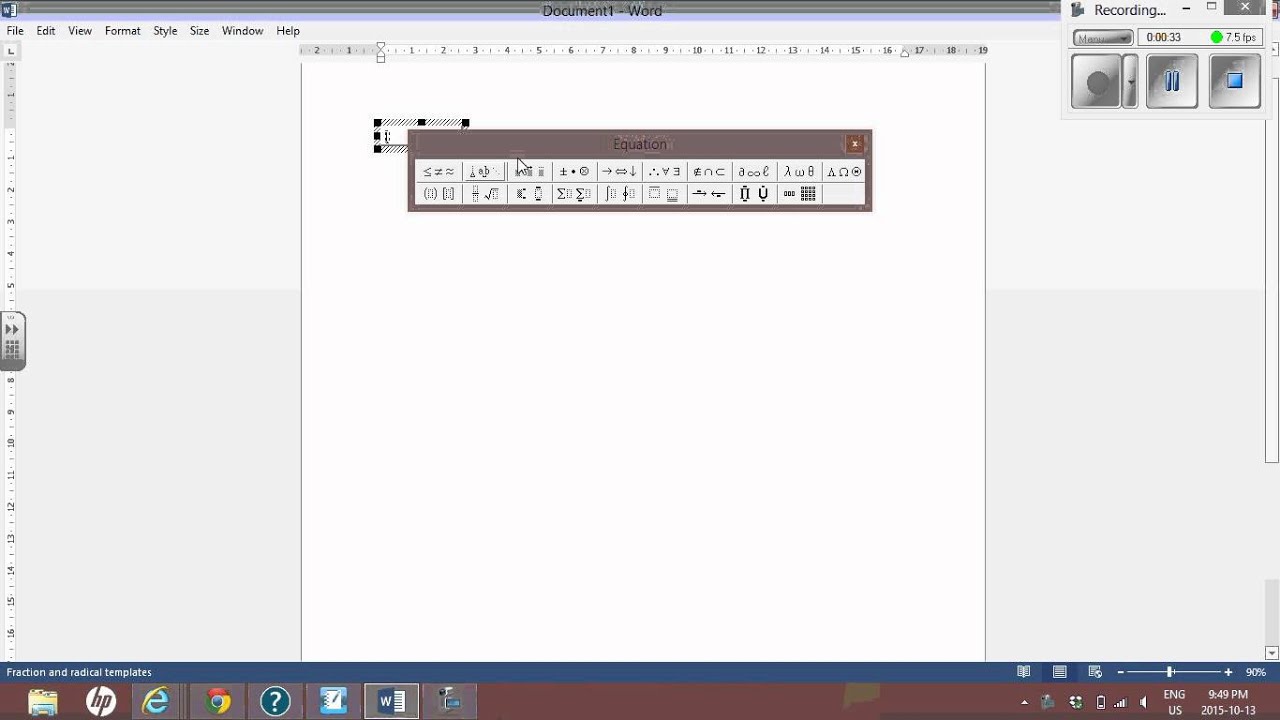 Equation Editor: Long Division Microsoft office word