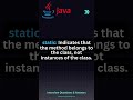 Explain main method signature in Java? #java #shorts #javaprogramming #javatutorial#coding#subscribe