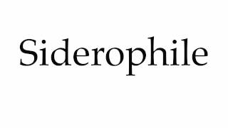 How To Pronounce Siderophile