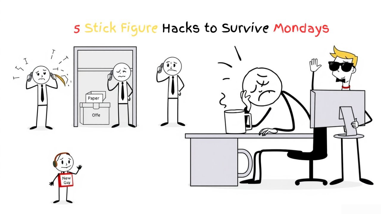 Mid Week Update Stick Figure 5 Stick Figure Hacks to Survive Mondays - YouTube