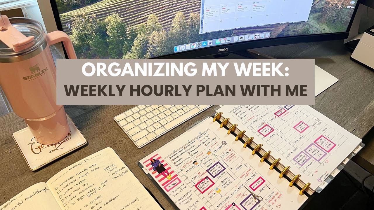 Organizing My Week In My Hourly Planner #organizingmyweek #howIplanmyweek