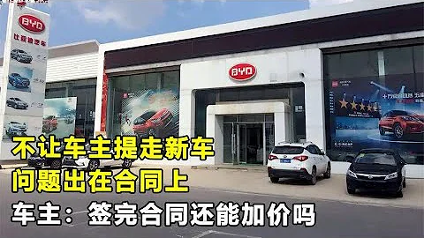 不让车主提走新车，问题出在合同上，车主：签完合同还能加价吗 - 天天要闻