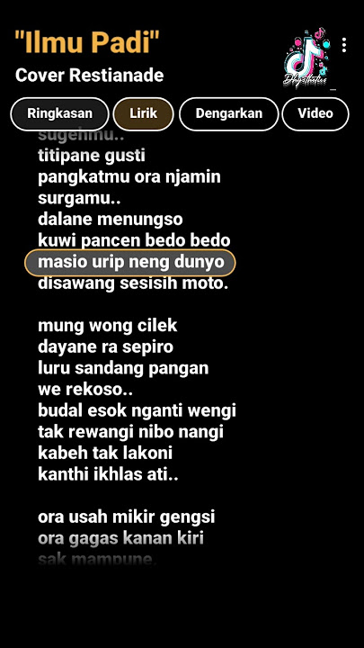 Lirik Google ( Ilmu padi - Restianade ) #cover #lirikgoogle #lagu #liriklagu