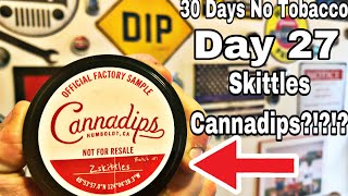 30 Day Challenge: No Tobacco Day 27 (Cannadips Skittles Review!)