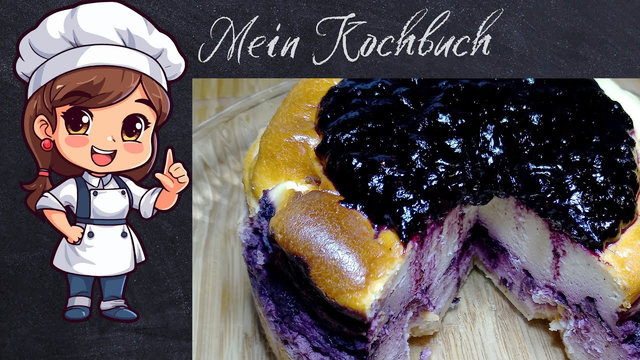 Leckerer Käsekuchen mit Heidelbeeren