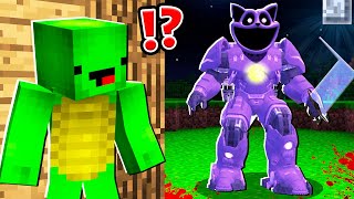 Why Creepy MECHA TITAN CATNAP ATTACK JJ and MIKEY ?  in Minecraft Maizen