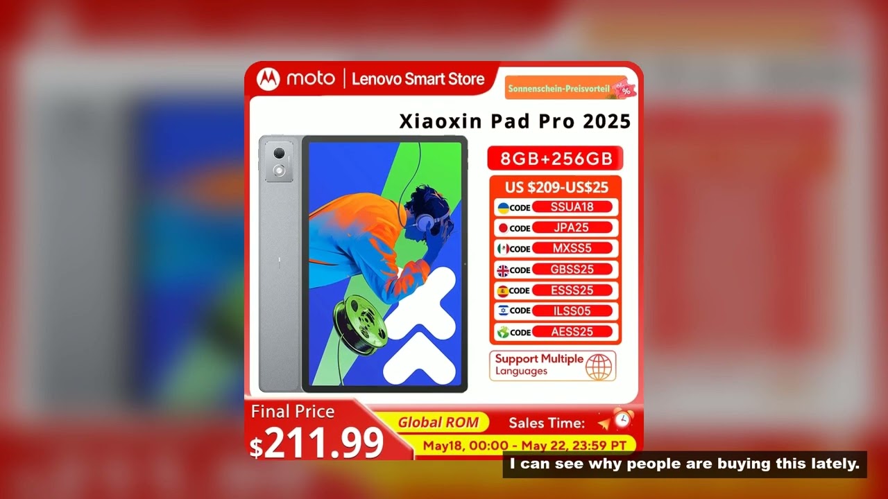 Lenovo Xiaoxin Pad Pro 2025 12.7 inch Tablet Original Global ROM