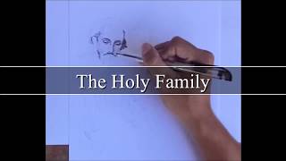 The Holy Family time-lapse drawing