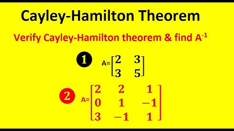 Cayley Hamilton theorem  ll part-1 ll Examples & solutions